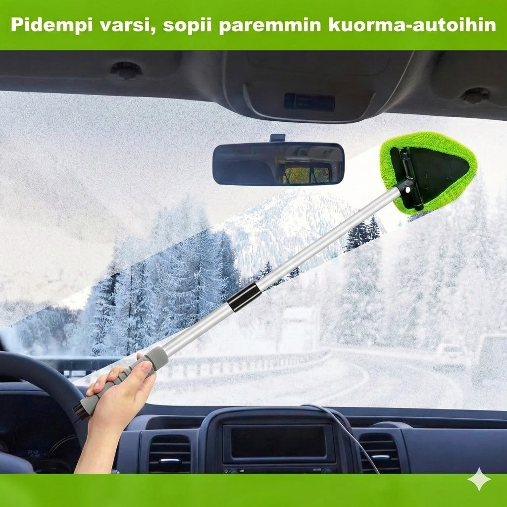 Teleskooppinen ikkunanpesusetti – Säädettävä varsi, pesin ja kuivain