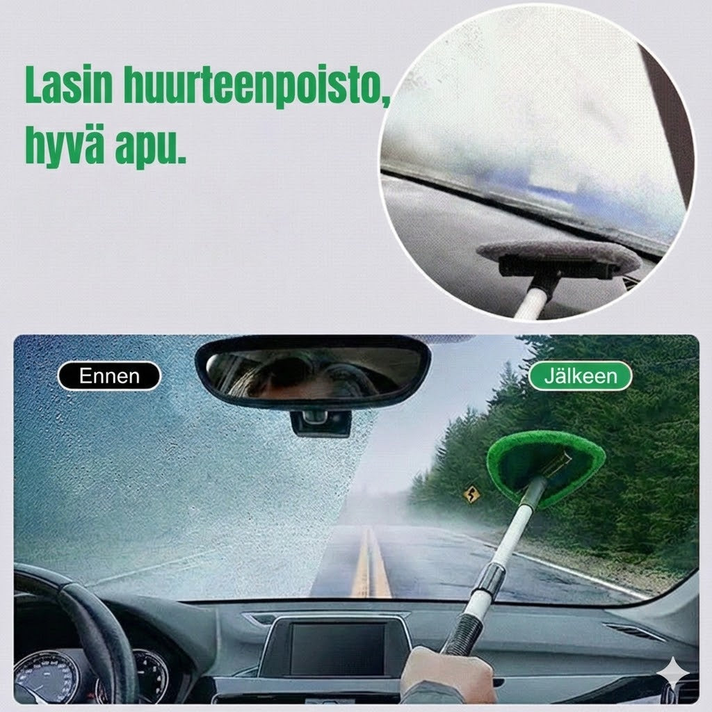 Teleskooppinen ikkunanpesusetti – Säädettävä varsi, pesin ja kuivain