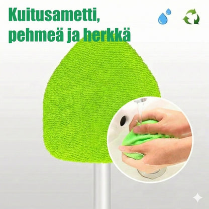 Teleskooppinen ikkunanpesusetti – Säädettävä varsi, pesin ja kuivain